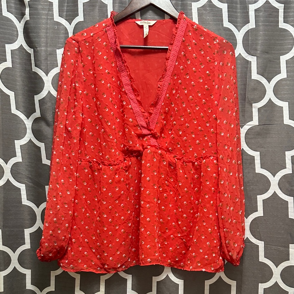 Matilda Jane Red Floral Blouse